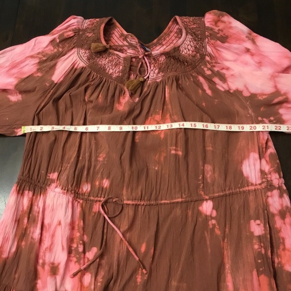 Old Navy Tiered Boho Tie Dye Maxi Dress Cotton Viscose Blend Size 2X - Picture 13 of 14